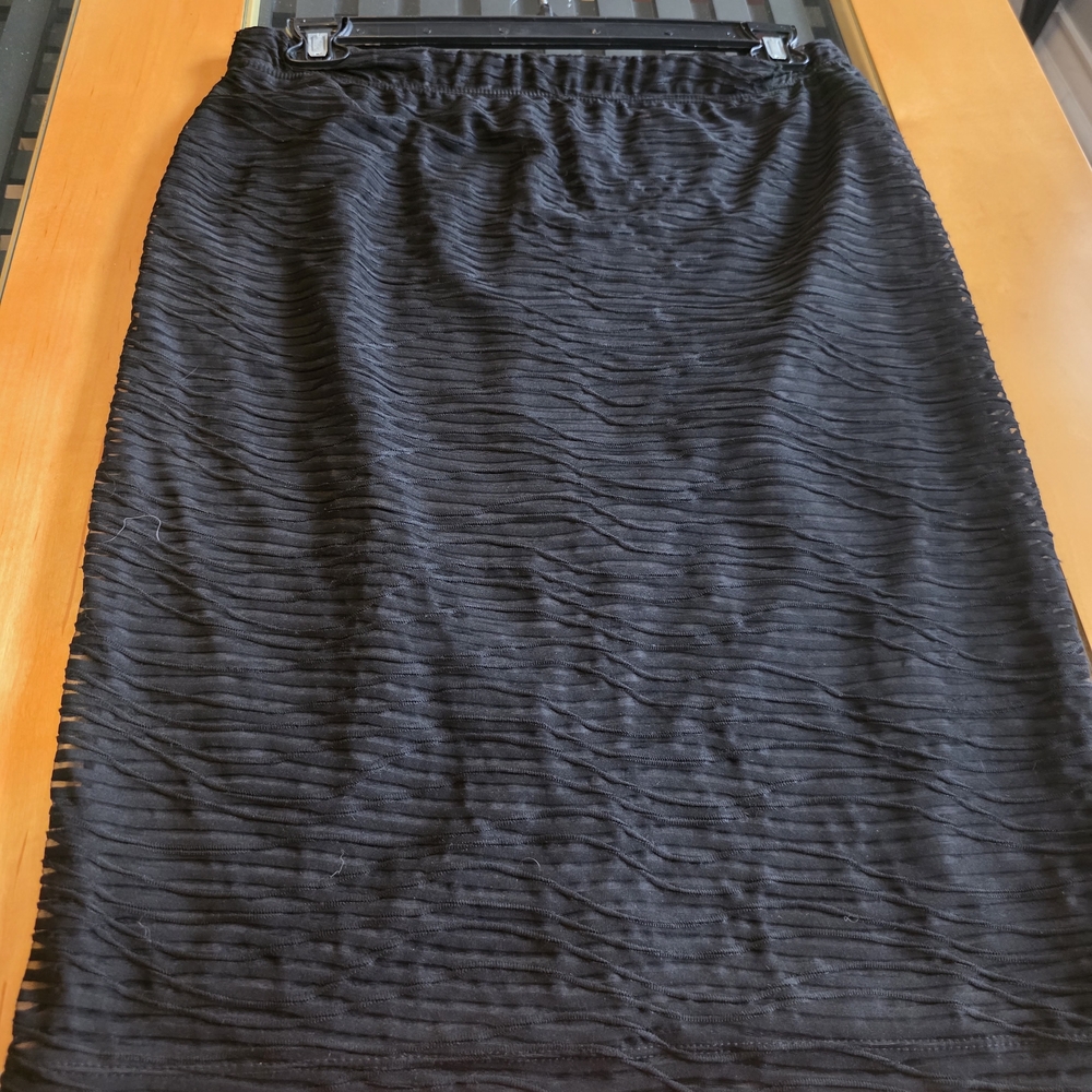 Alyx Textured Black Pencil Skirt